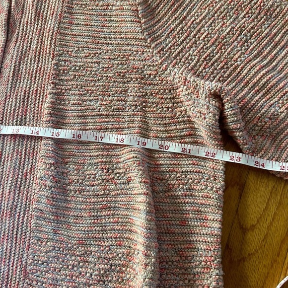 Catherines Open Front Cardigan Sweater Womens Plus Size 1X Pink Short Sleeve - Picture 2 of 8